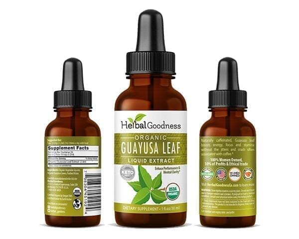 Guayusa Leaf Extract - Organic - Liquid - Energy, Focus & Alertness - Herbal Goodness Liquid Extract Herbal Goodness 