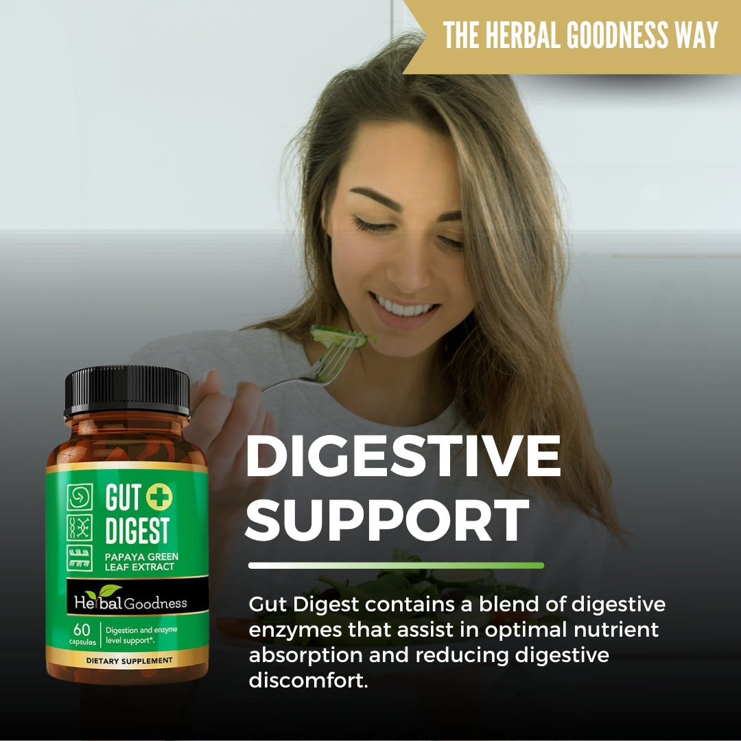 Gut Digest - Papaya Green Fruit Extract - 60/600mg Buy Capsules