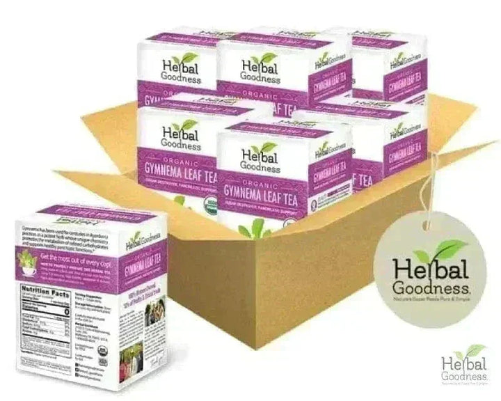 Gymnema Leaf Tea - Organic 24/2g Tea bags - Metabolism & Blood Sugar Tea & Infusions Herbal Goodness Case(6) 