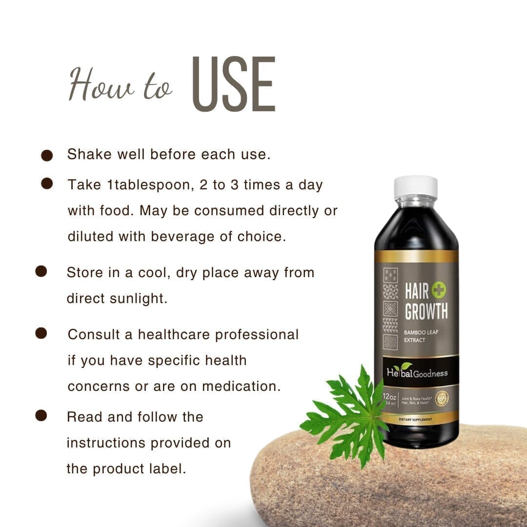 Hair Growth Plus - Organic - Liquid Tincture - Thicker Healthier Hair - Herbal Goodness Liquid Extract Herbal Goodness 