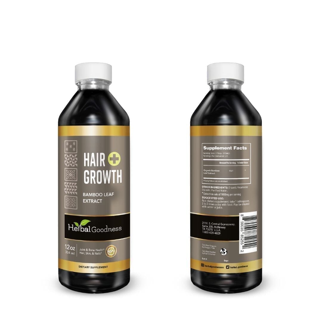 Hair Growth Plus - Organic - Liquid Tincture - Thicker Healthier Hair - Herbal Goodness Liquid Extract Herbal Goodness 