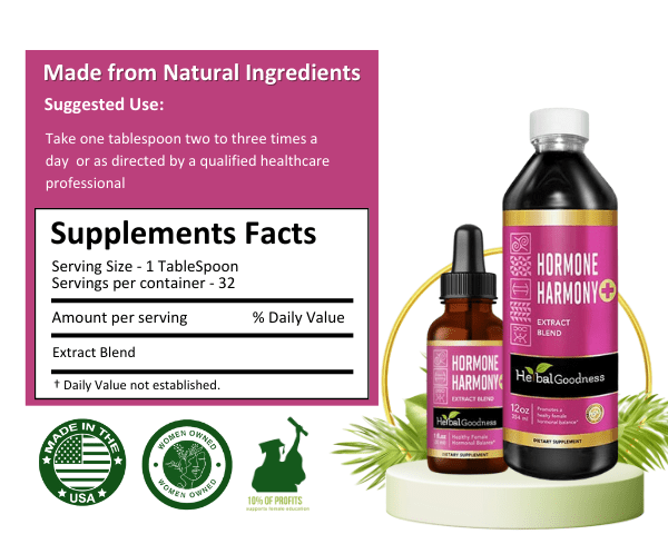 Hormone Harmony Liquid Extract - Female Hormonal Support - Herbal Goodness Liquid Extract Herbal Goodness 