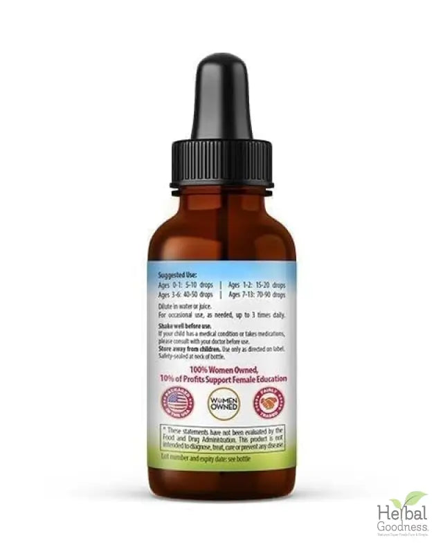 Kids Collection - Focus, Calm, Sleep, Tummy and Immune Support - Liquid Extract- 1oz - Herbal Goodness Liquid Extract Herbal Goodness 