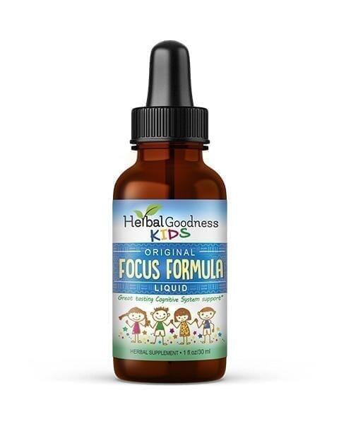 Kids Collection - Focus, Calm, Sleep, Tummy and Immune Support - Liquid Extract- 1oz - Herbal Goodness Liquid Extract Herbal Goodness Kids Focus Formula-1oz 