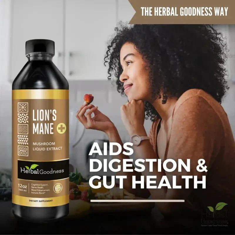 Lion's Mane Mushroom Liquid Extract Herbal Goodness 