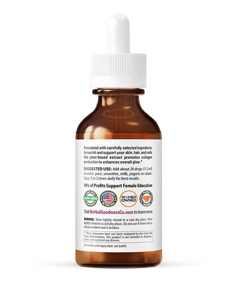 Look Your Best Foot Forward 2fl.oz - Plant Based - Dietary Supplement, Promotes Collagen Production - Herbal Goodness Plant Based - Dietary Supplement Herbal Goodness 