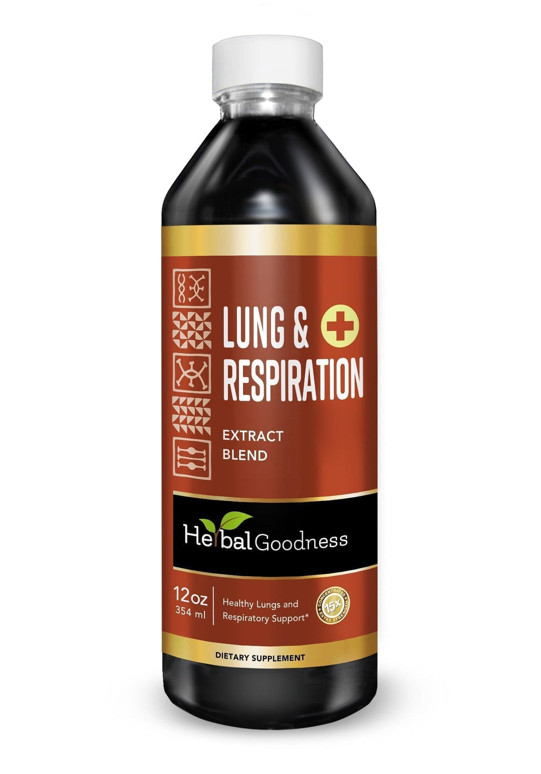 Lungs and Respiration - 1oz 15X Liquid Extract - Respiratory Liquid Extract Herbal Goodness 12 oz 