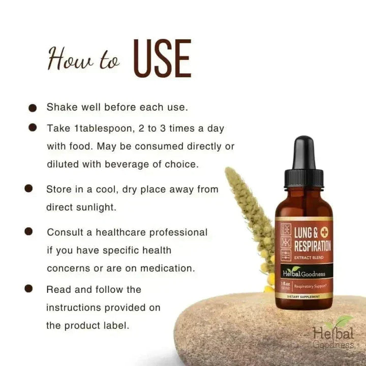 Lungs and Respiration Liquid Extract - Herbal Goodness Liquid Extract Herbal Goodness 