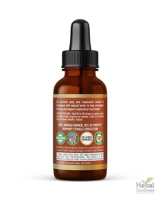 Lungs and Respiration Liquid Extract - Lung Detox, Respiratory Support, Air Filtration Support - Herbal Goodness Liquid Extract Herbal Goodness 