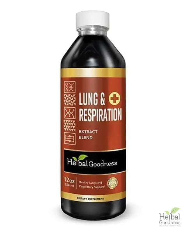 Lungs and Respiration Liquid Extract - Lung Detox, Respiratory Support, Air Filtration Support - Herbal Goodness Liquid Extract Herbal Goodness 12 oz 