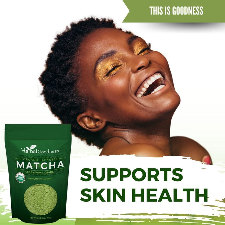 Matcha Green Tea Powder - Organic, Japanese Ceremonial 8oz - Energy & Vitality - Herbal Goodness Powder Herbal Goodness 