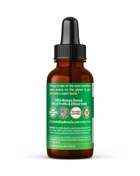 Moringa Leaf Extract Liquid - Organic 15 X Strength - Energy, Protein & Immunity - Herbal Goodness Liquid Extract Herbal Goodness 