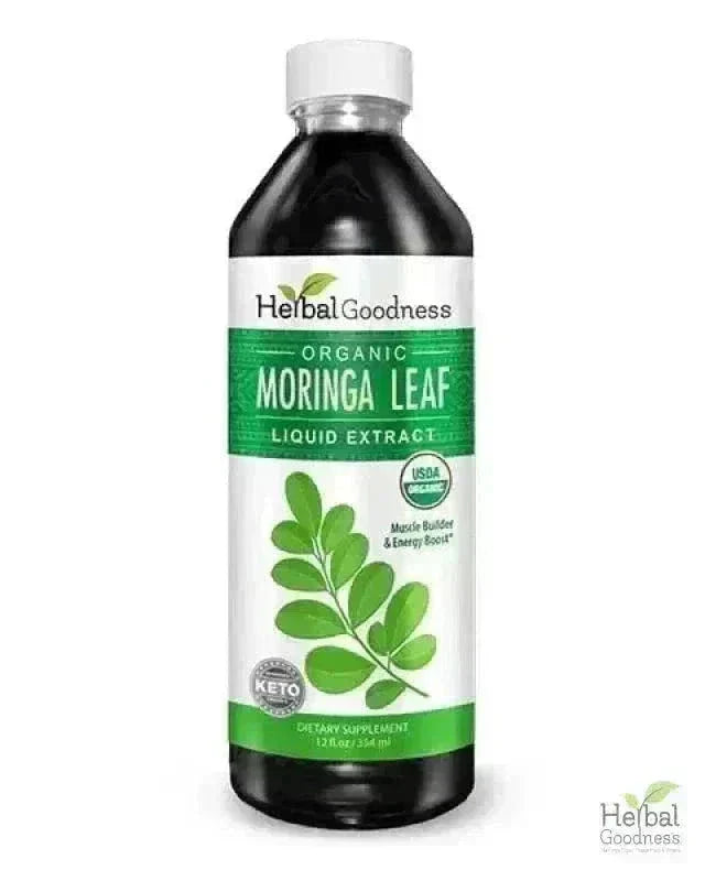 Moringa Leaf Extract - Organic 1oz 15X Liquid Extract - Immunity & Wellbeing Liquid Extract Herbal Goodness 12 oz 