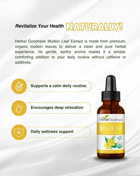 Mullein Leaf  - Organic 15X Liquid Extract - Respiratory & Lung Health