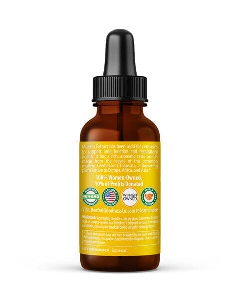 Mullein Leaf - Organic 15X Liquid Extract - Respiratory & Lung Health Liquid Extract Herbal Goodness 