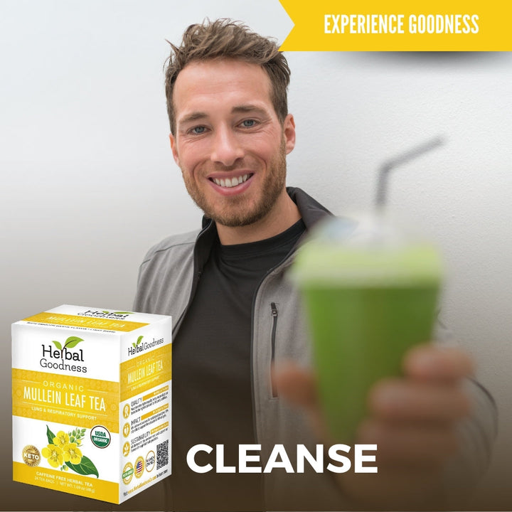 Mullein Leaf Tea - Organic 24/2g - Herbal Goodness Buy Tea & Infusions