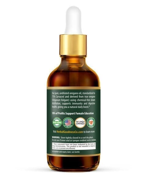 Oil of Oregano (75% Carvacrol) - 2oz Liquid - Immunity Liquid Extract Herbal Goodness 