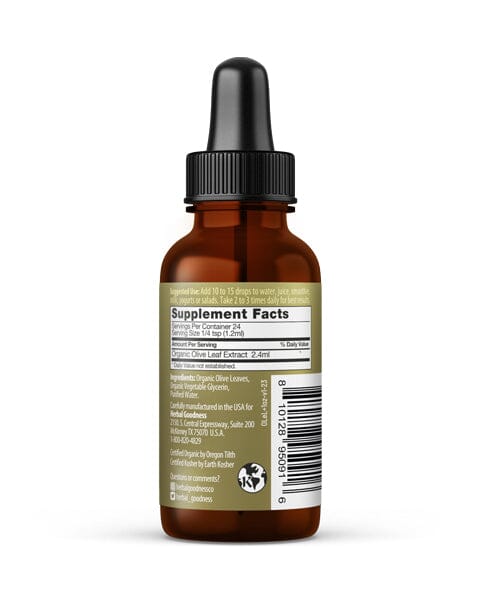 Olive Leaf Extract Liquid - 15X Strength Liquid Extract Herbal Goodness 