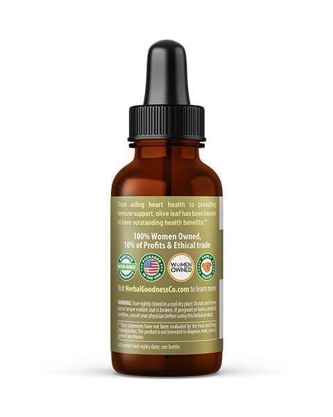 Olive Leaf - Organic 1oz 15X Liquid Extract - Immunity & Performance Liquid Extract Herbal Goodness 