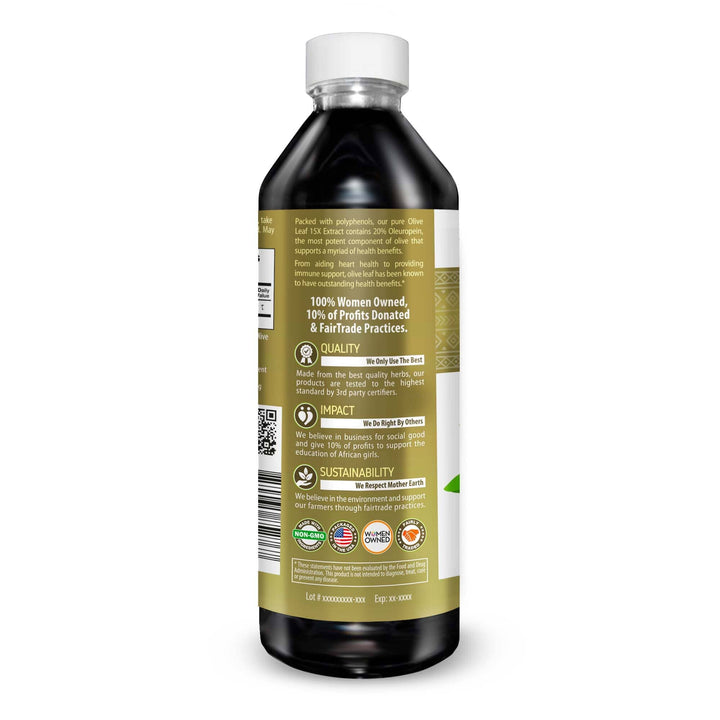 Olive Leaf - Organic 1oz 15X Liquid Extract - Immunity & Performance Liquid Extract Herbal Goodness 