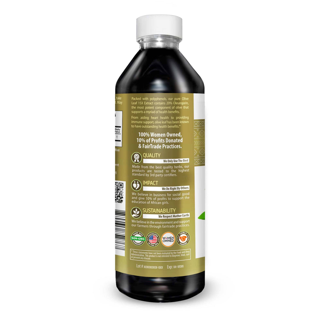 Olive Leaf Extract Liquid - 15X Strength Liquid Extract Herbal Goodness 