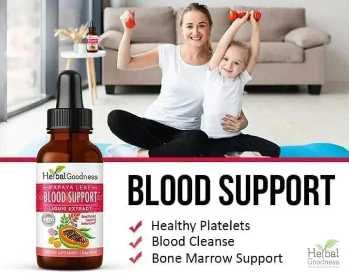 Papaya Leaf Extract Blood Support - Liquid Tincture - Herbal Goodness Liquid Extract Herbal Goodness 