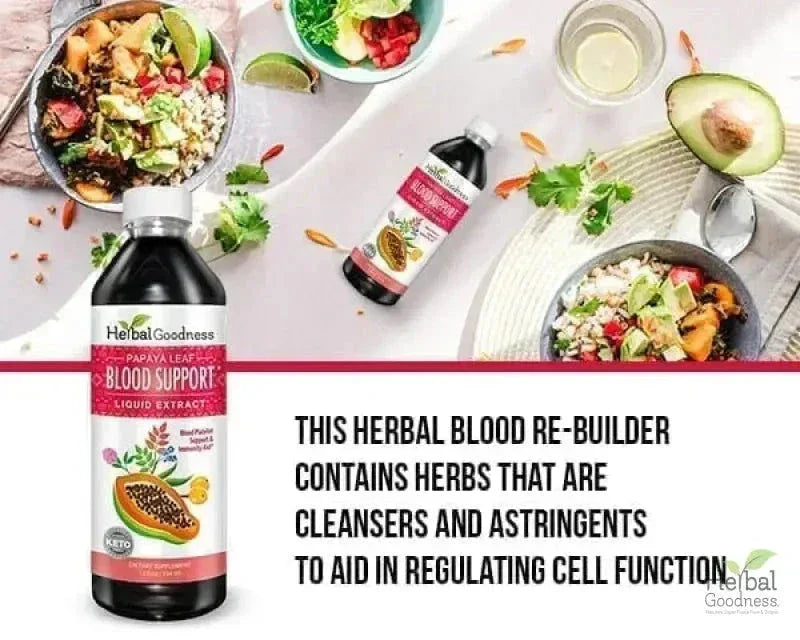 Papaya Leaf Extract Blood Support - Liquid Tincture - Herbal Goodness Liquid Extract Herbal Goodness 