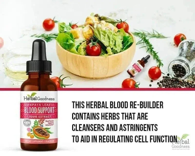 Papaya Leaf Extract Blood Support - Liquid Tincture - Herbal Goodness Liquid Extract Herbal Goodness 