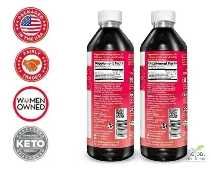 Papaya Leaf Extract Blood Support - Liquid Tincture - Herbal Goodness Liquid Extract Herbal Goodness 