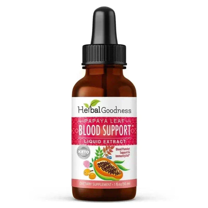 Papaya Leaf Extract Blood Support - Liquid Tincture - Herbal Goodness Liquid Extract Herbal Goodness 1oz 
