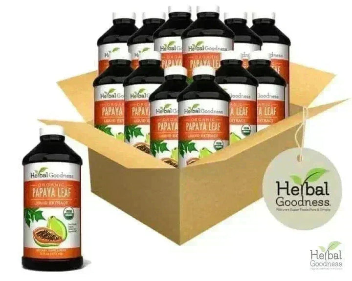 Papaya Leaf Extract - Organic - Liquid - 16oz Liquid Extract Herbal Goodness 16 oz Case(12) 