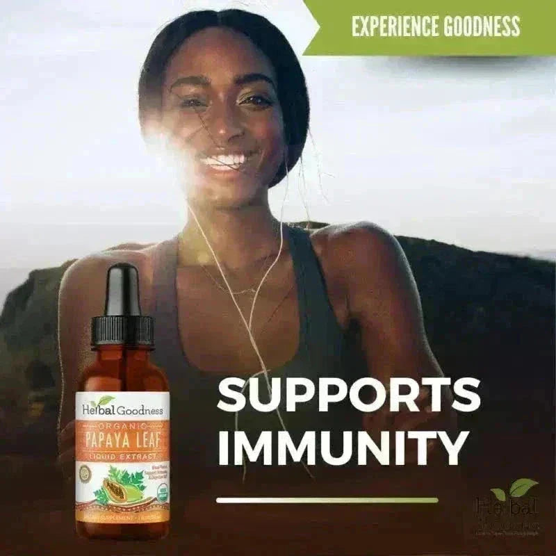 Papaya Leaf Extract - Organic - Liquid 1oz Liquid Extract Herbal Goodness 