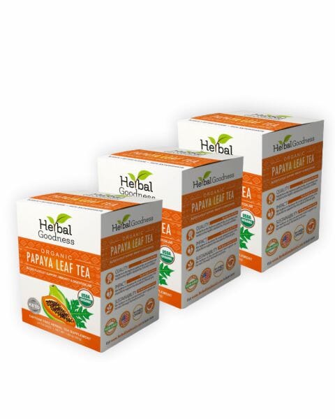 Papaya Leaf Tea - 24/2g Tea bags Tea & Infusions Herbal Goodness Papaya Leaf Tea_Bundle_3packs 