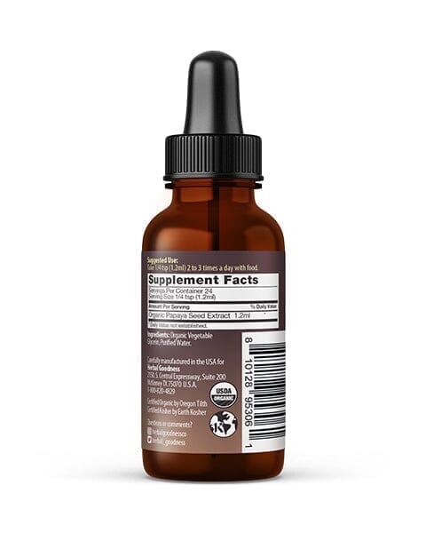 Papaya Seed - Organic 1oz 15X Liquid Extract - Colon & Gut Cleanse Liquid Extract Herbal Goodness 