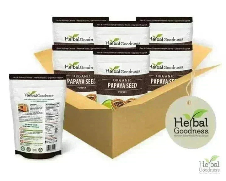 Papaya Seed Powder - Organic 4oz Bag - Colon & Gut Cleanse Powder Herbal Goodness Case (6) 