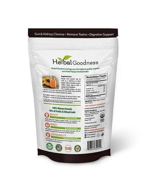 Papaya Seed Powder - Organic 4oz - Detox, Kidney & Digestion - Herbal Goodness Powder Herbal Goodness 