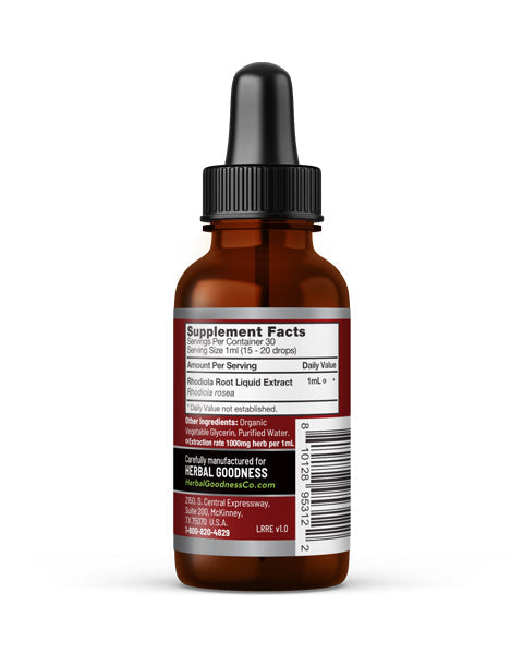 Rhodiola Root Liquid Extract - Boost Energy - Herbal Goodness Buy