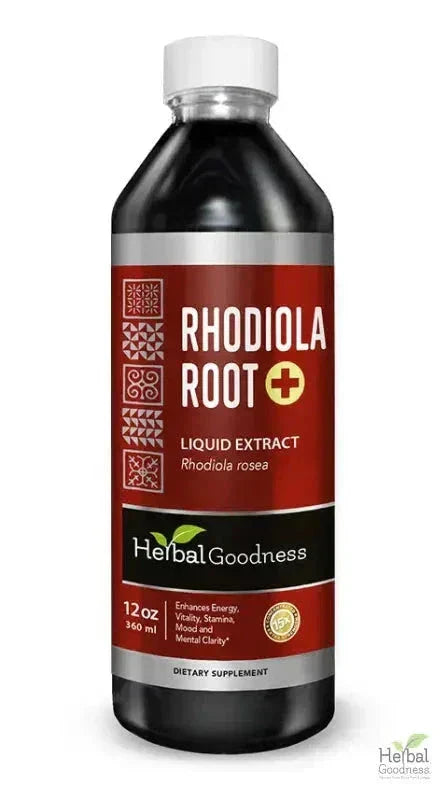 Rhodiola Root Liquid Extract - Organic 1oz - Energy Support Liquid Extract Herbal Goodness 12oz 