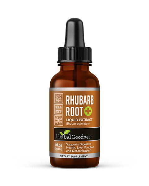 Rhubarb Root Liquid Extract - Promotes Digestion - Supports Liver Function - Herbal Goodness