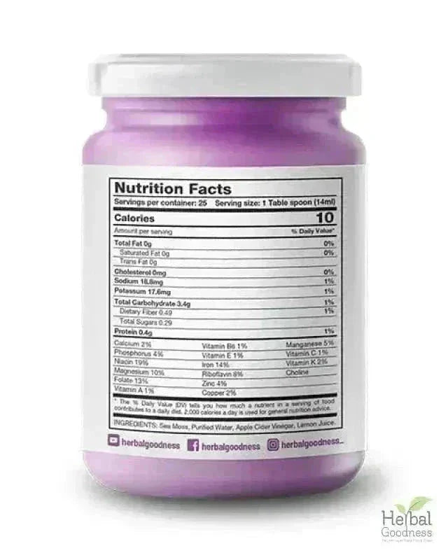 Sea Moss Gel 16 oz – Nutrient-Rich Superfood for Everyday Wellness Gels Herbal Goodness 