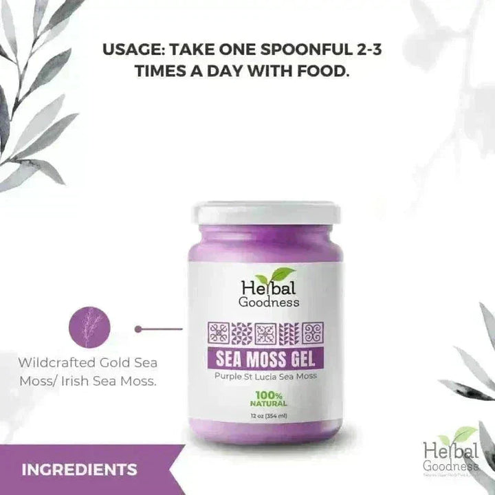 Sea Moss Gel 16 oz – Nutrient-Rich Superfood for Everyday Wellness Gels Herbal Goodness 