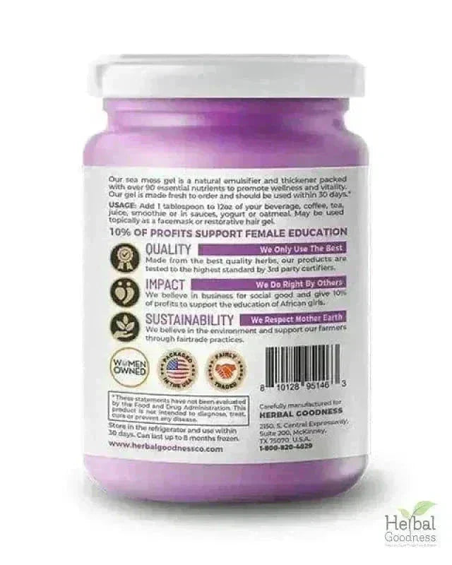 Sea Moss Gel 16 oz – Nutrient-Rich Superfood for Everyday Wellness Gels Herbal Goodness 