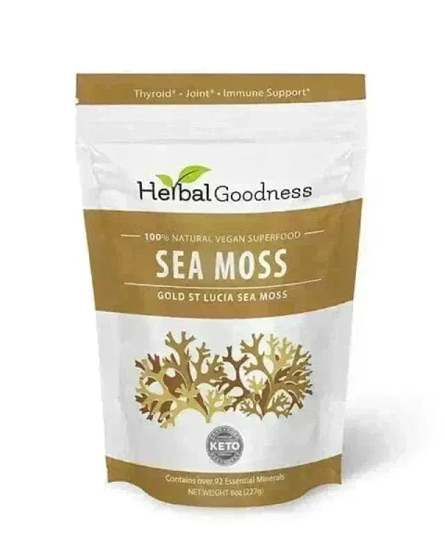 Sea Moss - Raw Dried Gold & Purple St Lucia Bulk Herb Herbal Goodness 8 oz Gold 