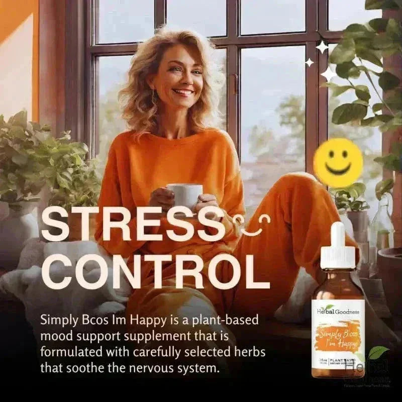 Simply Bcos Im Happy 2fl.oz - Plant Based - Dietary Supplement, Calms mind Liquid Extract Herbal Goodness 