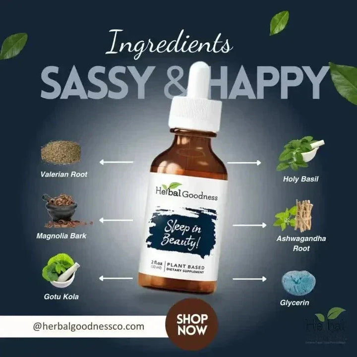 Sleep in Beauty - 2fl.oz - Plant Based - Dietary Supplement - Herbal Goodness Liquid Extract Herbal Goodness 