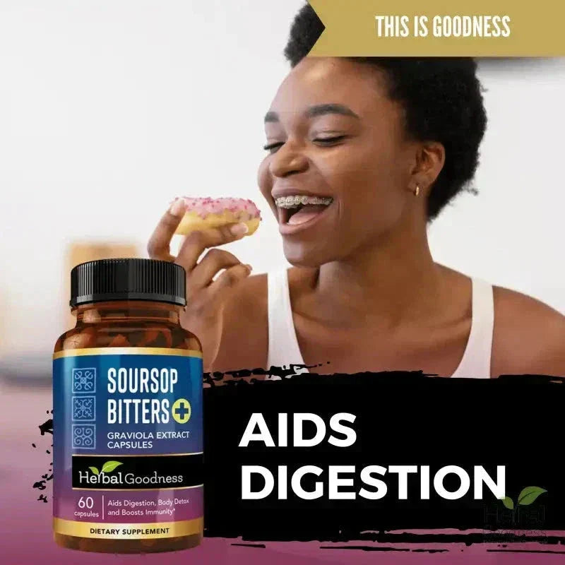 Soursop Bitters Graviola Extract_Capsules_120/1000mg Capsules Herbal Goodness 