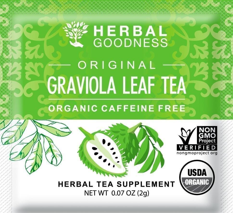 Soursop Graviola Leaf Tea - 100% Organic - Cell rejuvination Herbal Goodness 