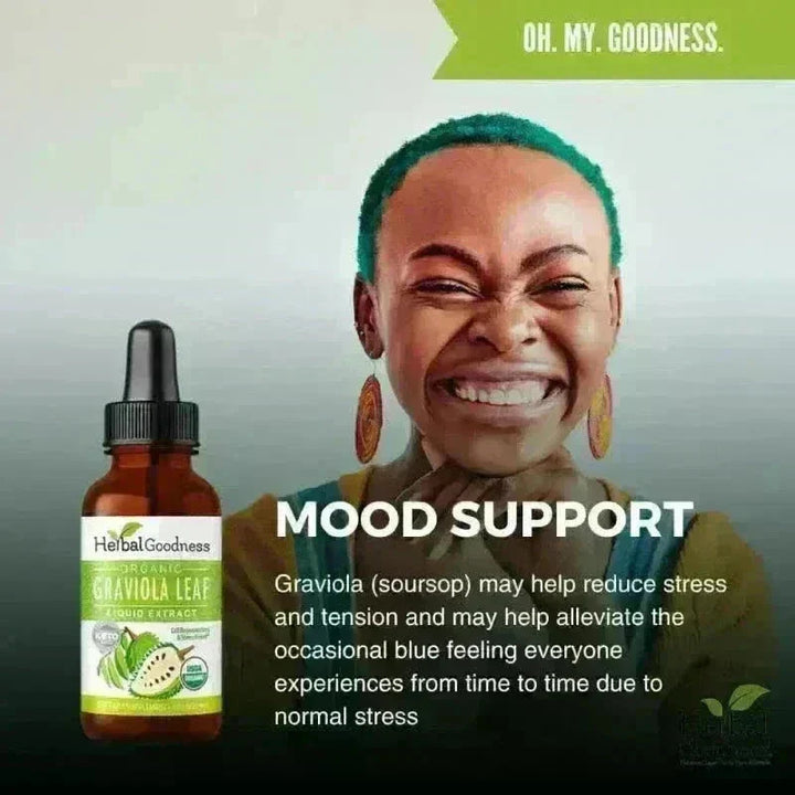 Soursop Leaf Graviola Extract - - Organic 15X Liquid Extract - Cell Renew & Immunity Liquid Extract Herbal Goodness 