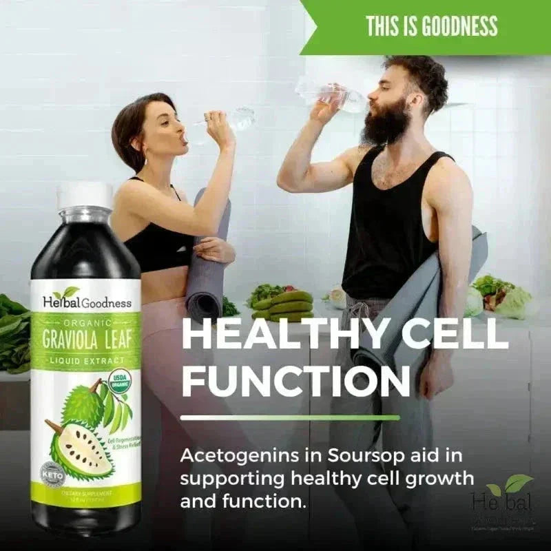 Soursop Leaf Graviola Extract - Organic Liquid - 15X Strength - Herbal Goodness Liquid Extract Herbal Goodness 