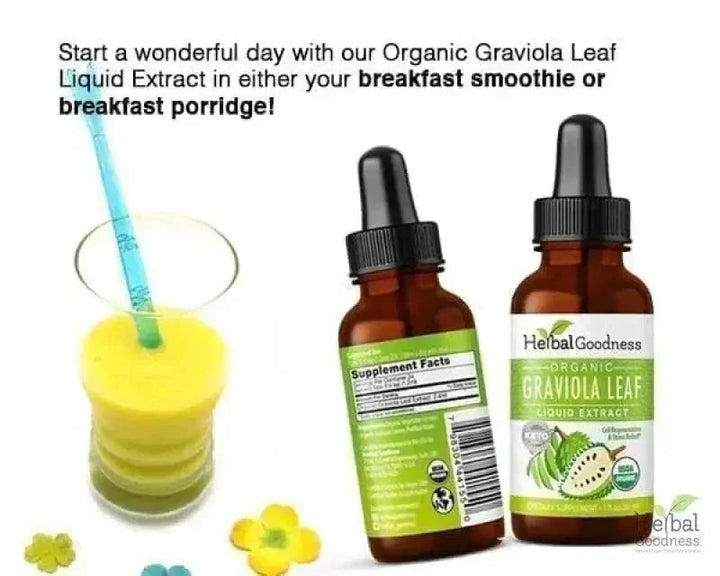 Soursop Leaf Graviola Extract - Organic Liquid - 15X Strength - Herbal Goodness Liquid Extract Herbal Goodness 